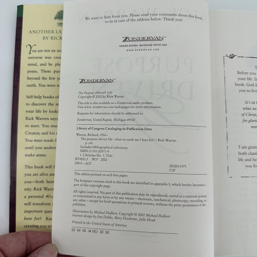 The Purpose Driven Life What on Earth am I Here For? Rick Warren New Hardcover W - Picture 6 of 8